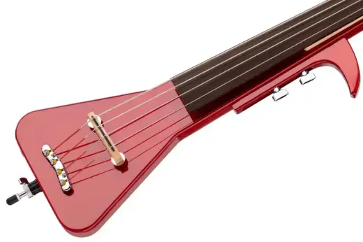 RockBass Triumph Lite 4-String Electric Upright Bass with Gig Bag - Metallic Red High Polish