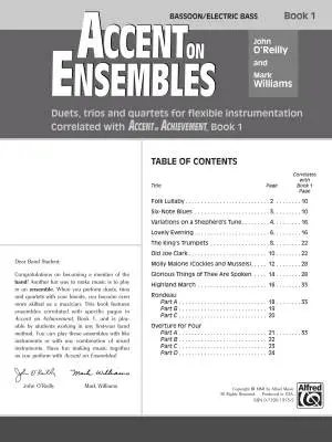 Accent on Ensembles, Book 1 - O\'Reilly/Williams - Bassoon/Electric Bass - Book