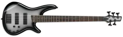 SR 5 String Electric Bass Guitar - Metallic Silver Sunburst