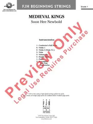 Medieval Kings - Newbold - String Orchestra - Gr. 1