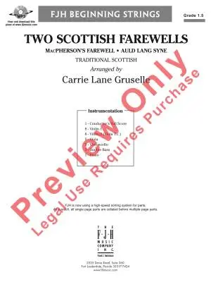 Two Scottish Farewells - Gruselle - String Orchestra - Gr. 1.5