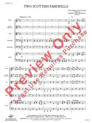 Two Scottish Farewells - Gruselle - String Orchestra - Gr. 1.5