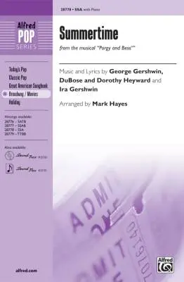 Alfred Publishing - Summertime - Gershwin/Hayes - Choral Octavo - SSA Accompanied