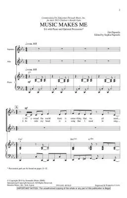 Music Makes Me - Papoulis - Choral Octavo - SA Accompanied