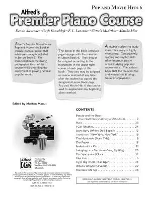 Premier Piano Course: Pop and Movie Hits 6 - Book