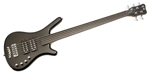 RockBass Corvette $$ 5-String Fretless Bass Guitar with Gig Bag - Nirvana Black Transparent Satin