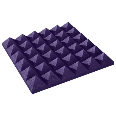 Auralex - Studiofoam Pyramid Acoustic Panels (6) 4 x 24 x 24 - Purple