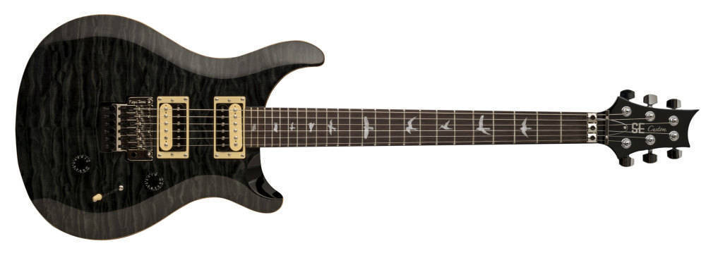 SE Custom 24 w/Floyd Rose and Quilt Top - Grey Black