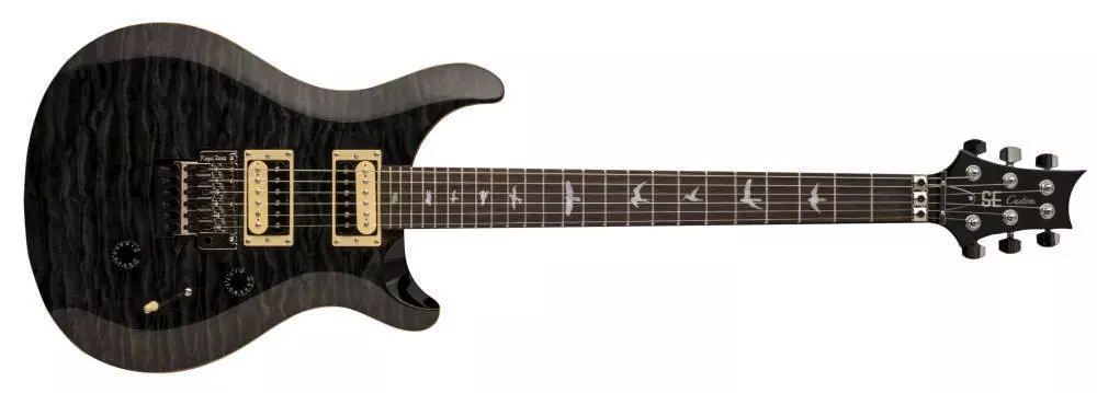 SE Custom 24 w/Floyd Rose and Quilt Top - Grey Black