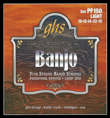 GHS Strings - Phosphor Bronze Banjo 5 String Light Loop End