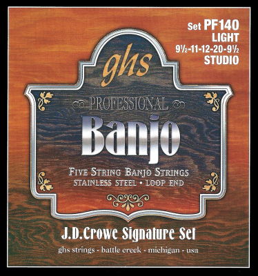GHS Strings - Banjo 5 String Stainless Light .0095 - .020