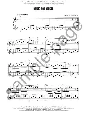 Music Box Dancer - Mills - Piano - Sheet