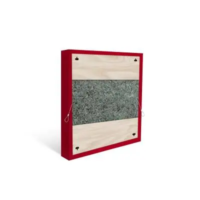 AuraPanel 3.7\'\' x 24\'\' x 24\'\' Absorption Panel (1), Fabric Wrapped - SonoSuede Red