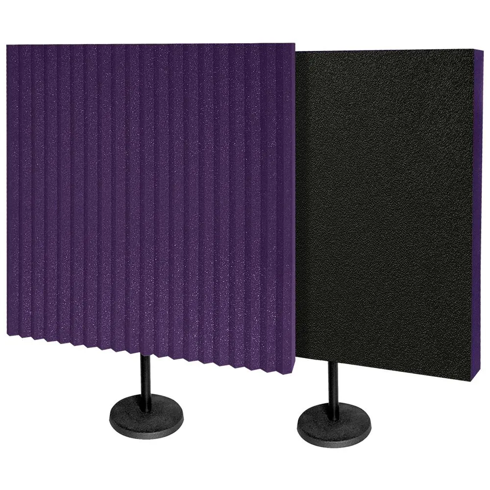 DeskMAX Panels (2) 3\'\' x 2\' x 2\', with Desk Stand - Purple