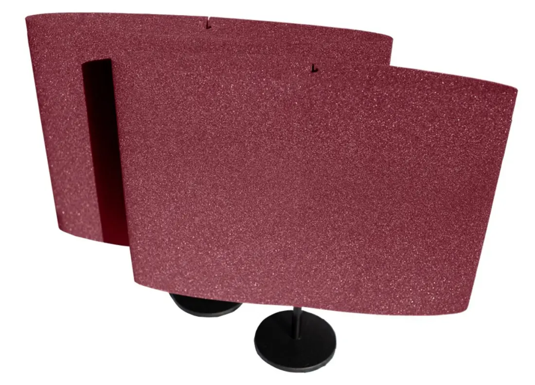 DeskMAX HO Panels (2) 3\'\' x 24\'\' x 24\'\' with (2) Desk Stands - Burgundy