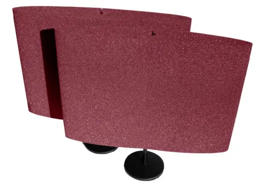 Auralex - DeskMAX HO Panels (2) 3 x 24 x 24 with (2) Desk Stands - Burgundy