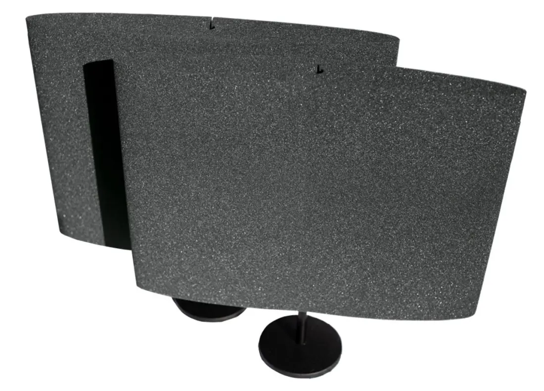 DeskMAX HO Panels (2) 3\'\' x 24\'\' x 24\'\' with (2) Desk Stands - Charcoal