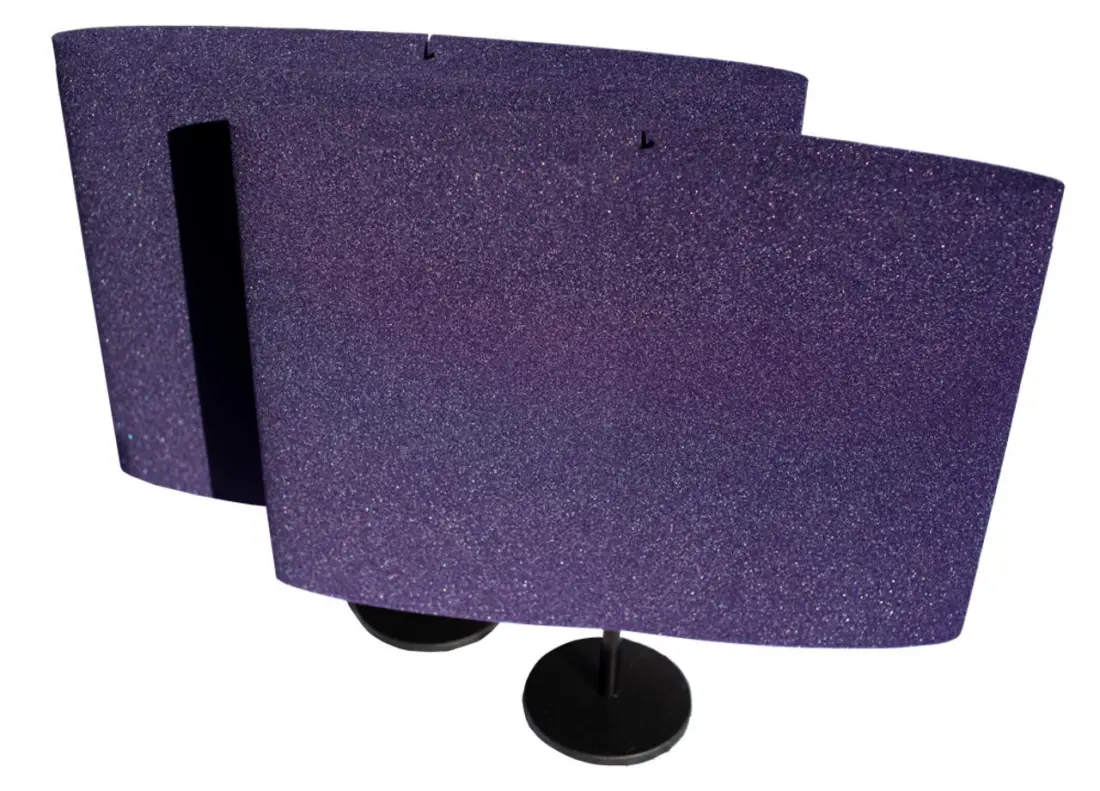 DeskMAX HO Panels (2) 3\'\' x 24\'\' x 24\'\' with (2) Desk Stands - Purple