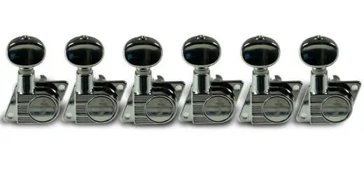 Kluson - 6 In Line Revolution Series F-Mount Tuning Machines with Staggered Posts - Chrome
