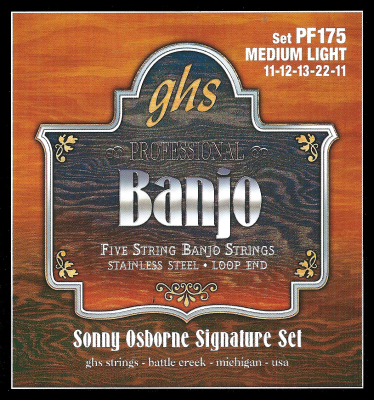 GHS Strings - Sonny Osborne 5 String Banjo Medium/light Loop End