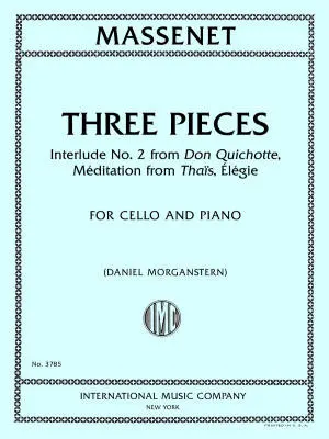 International Music Company - Three Pieces - Massenet - Cello/Piano - Book