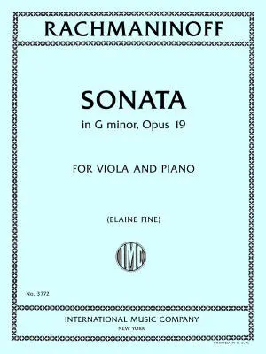 International Music Company - Sonata in G minor, Op. 19 - Rachmaninoff - Viola/Piano - Book