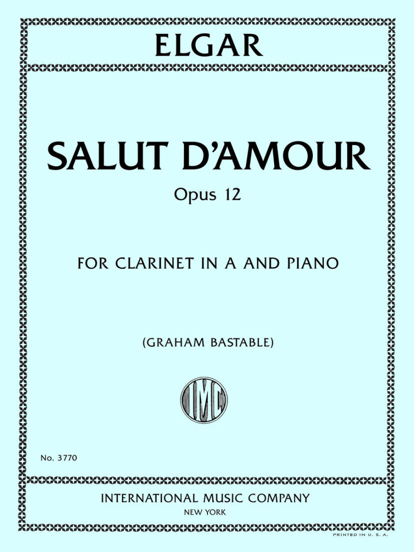 Salut d\'Amour, Op. 12 - Elgar - Clarinet/Piano - Sheet