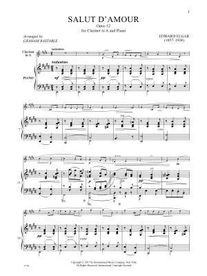 Salut d\'Amour, Op. 12 - Elgar - Clarinet/Piano - Sheet