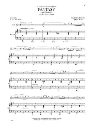 Fantasy, Op. 79 - Faure - Flute/Piano - Sheet