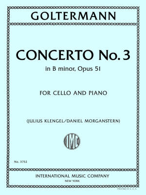 International Music Company - Concerto No. 3 in B Minor, Op. 51 - Goltermann - Cello/Piano - Book