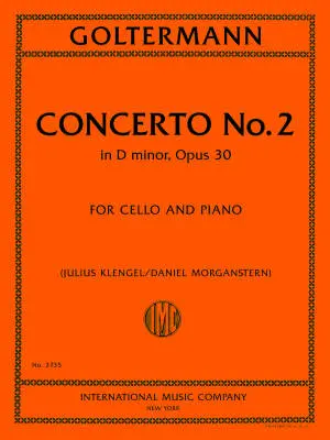 International Music Company - Concerto No. 2 in D Minor, Op. 30 - Goltermann - Cello/Piano - Book