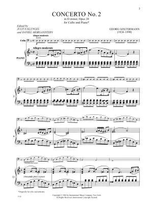 Concerto No. 2 in D Minor, Op. 30 - Goltermann - Cello/Piano - Book