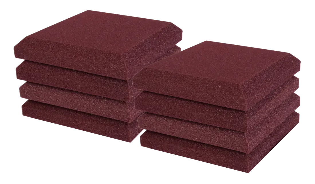 SonoFlat Panels (8) 2\'\' x 24\'\' x 24\'\' - Burgundy