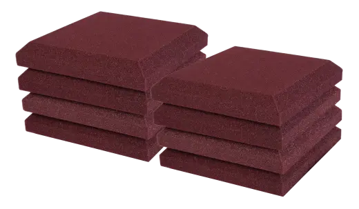 Auralex - SonoFlat Panels (8) 2 x 24 x 24 - Burgundy