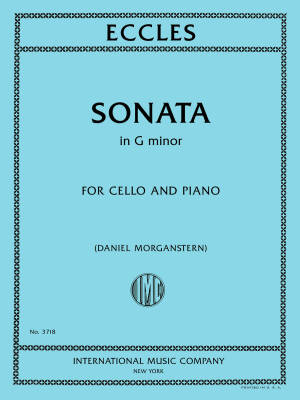 International Music Company - Sonata in G Minor - Eccles - Cello/Piano - Book