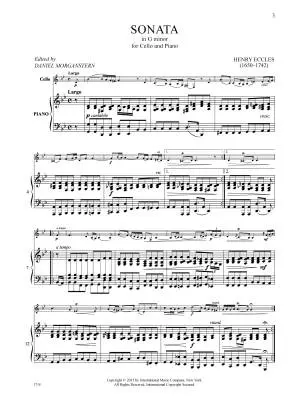Sonata in G Minor - Eccles - Cello/Piano - Book