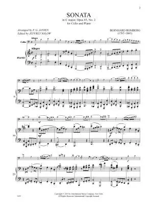 Sonata in C Major, Op. 43, No. 2 - Romberg - Cello/Piano - Book