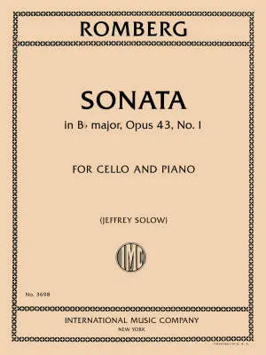 International Music Company - Sonata in B Flat Major, Op. 43, No. 1 - Romberg - Cello/Piano - Book