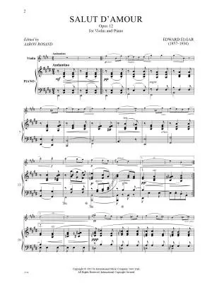 Salut d\'Amour, Op. 12 - Elgar - Violin/Piano - Sheet