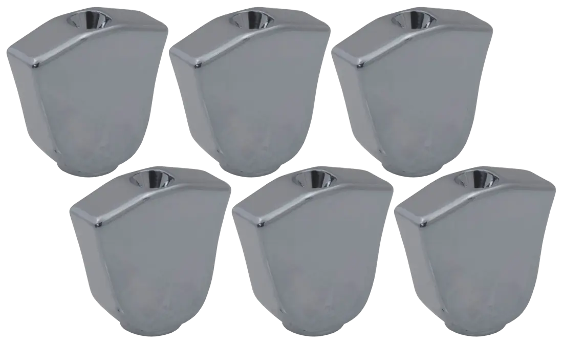 Keystone Buttons (6 Pcs) - Chrome