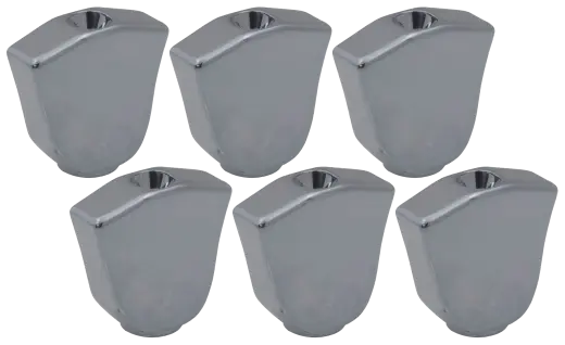 Grover - Keystone Buttons (6 Pcs) - Chrome