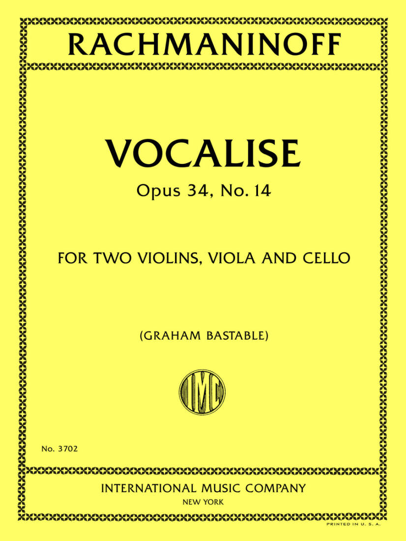 Vocalise, Op. 34, No. 14 - Rachmaninoff - String Quartet