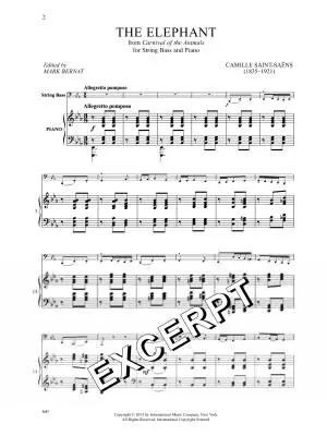 Elephants and Tortoises - Saint-Saens - String Bass/Piano - Sheet