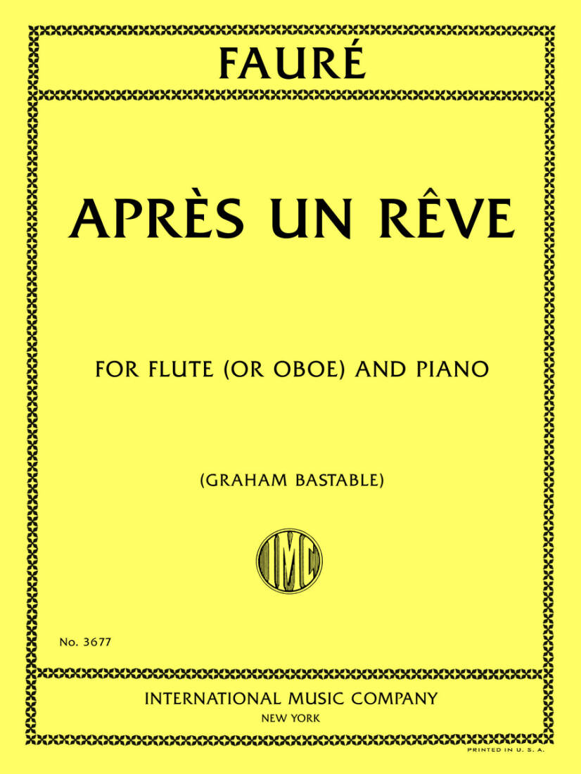 Apres un Reve, Op. 7, No. 1 - Faure - Flute/Piano - Sheet