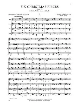 Six Christmas Pieces, Op. 72 - Mendelssohn - Chamber Ensemble