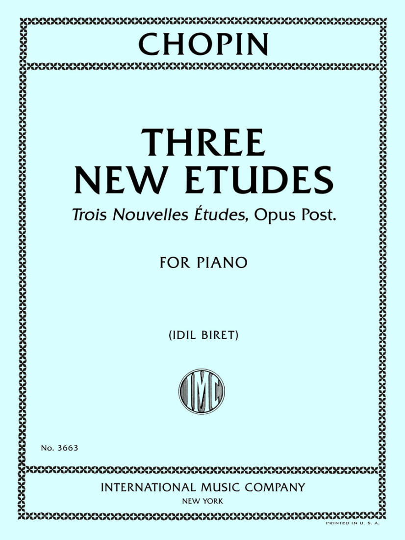 Three New Etudes - Chopin - Piano - Book