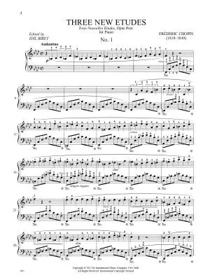 Three New Etudes - Chopin - Piano - Book
