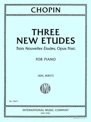 International Music Company - Three New Etudes - Chopin - Piano - Book