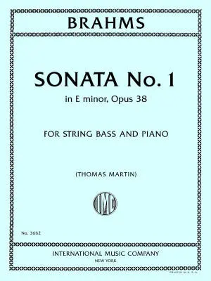 Sonata No. 1 in E Minor, Op. 38 - Brahms - String Bass/Piano - Book
