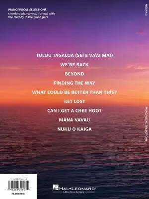Moana 2 - Piano/Vocal/Guitar - Book